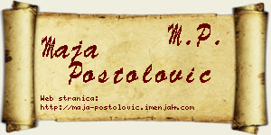 Maja Postolović vizit kartica